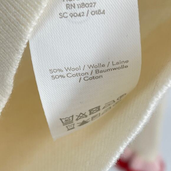 Boden Bernadette Wool Cotton Ruffle Neck Sleeves Cream Sweater Size 6 New - Picture 6 of 6